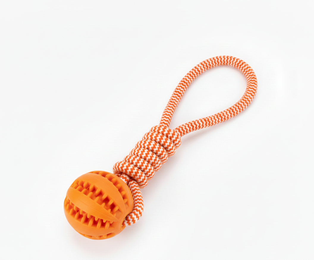 Interactieve Honden Speelbal met Touw en Snoepjesdispenser voor Tandenreiniging