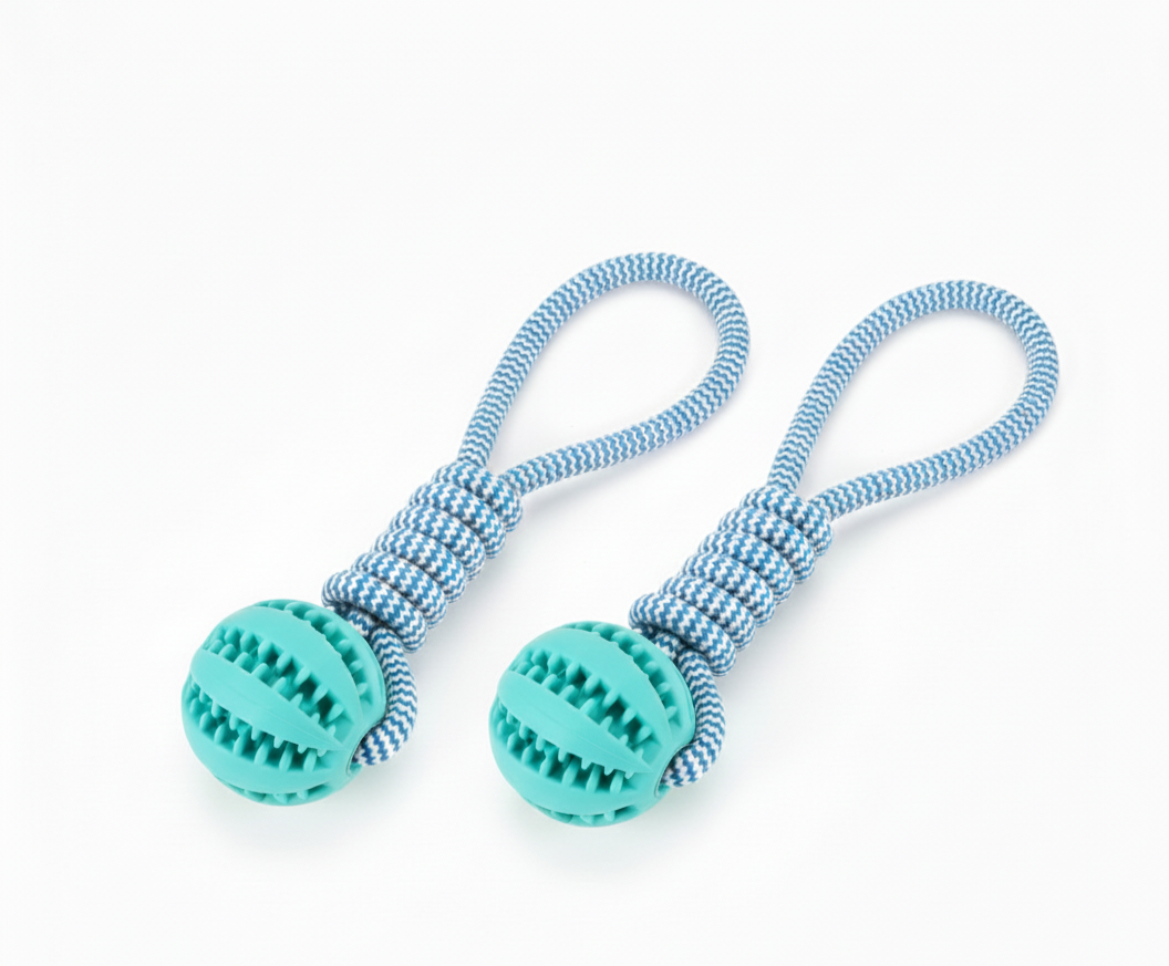 Interactieve Honden Speelbal met Touw en Snoepjesdispenser voor Tandenreiniging