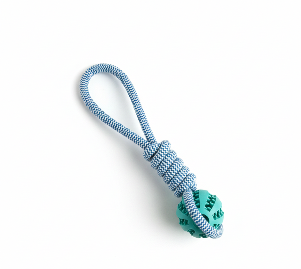 Interactieve Honden Speelbal met Touw en Snoepjesdispenser voor Tandenreiniging