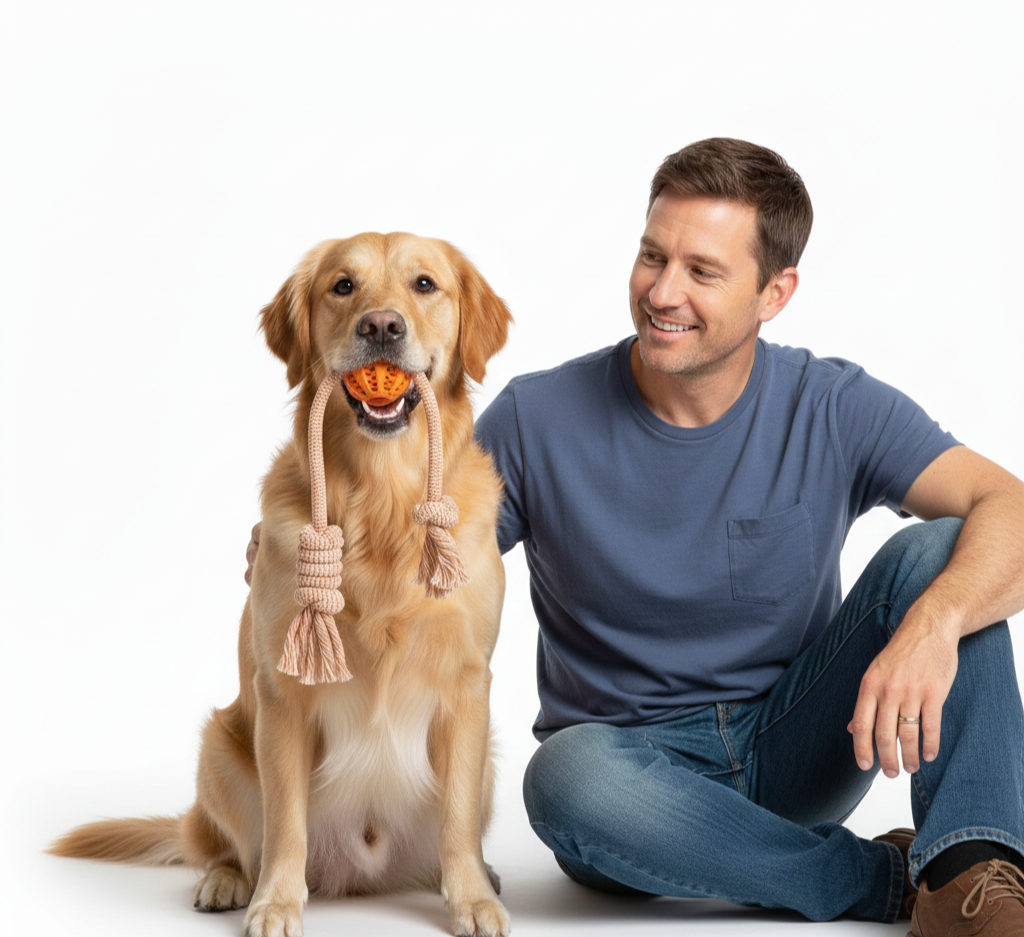 Interactieve Honden Speelbal met Touw en Snoepjesdispenser voor Tandenreiniging