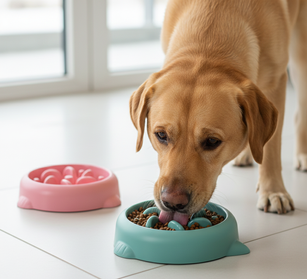 Anti-Schrok Voerbak voor Hond & Kat – Slow Feeder