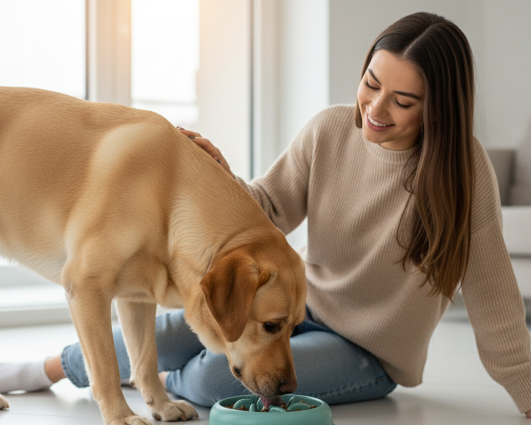 Anti-Schrok Voerbak voor Hond & Kat – Slow Feeder